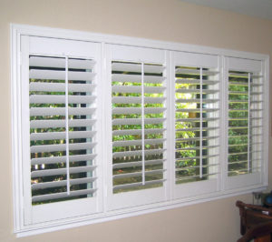 roller shutters on window