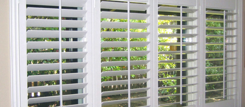roller shutters on window