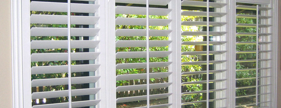 roller shutters on window
